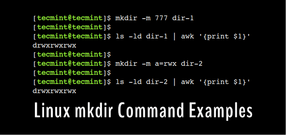 The ‘mkdir command’
