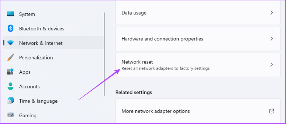 Refresh or Change the Network Settings